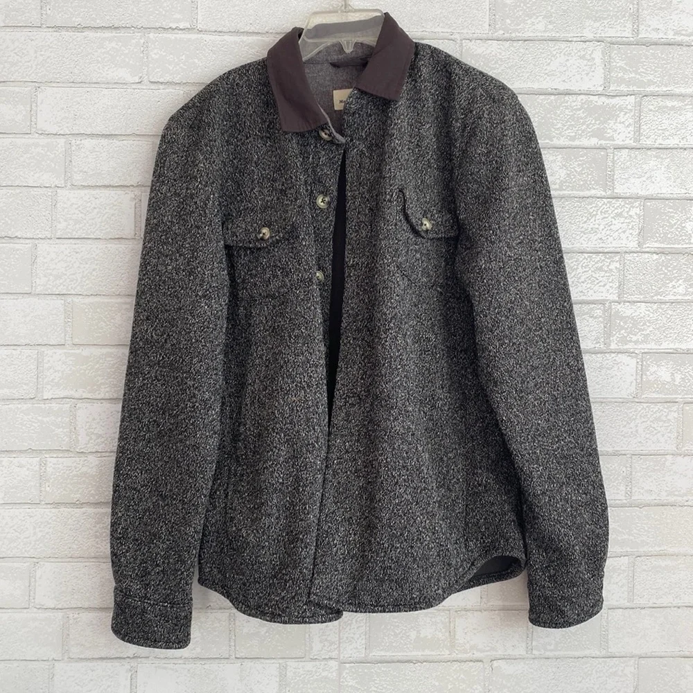 Marine Layer Heavy Flannel Heather Gray Shacket